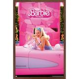 Mattel Barbie: The Movie - Barbie Car Wall Poster 14.725 x 22.375 Framed