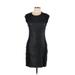 Derek Lam 10 Crosby Casual Dress - Sheath Crew Neck Sleeveless: Black Print Dresses - Women's Size 10