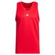 adidas Men's Basketball Legends Tank Top Tanktop, Better Scarlet/White, L Tall