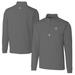 Men's Cutter & Buck Gray North Carolina Tar Heels Alumni Logo Traverse Stretch Quarter-Zip Pullover Top