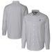 Men's Cutter & Buck Charcoal Alabama Crimson Tide Alumni Logo Stretch Oxford Stripe Long Sleeve Button-Down Shirt