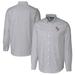 Men's Cutter & Buck Charcoal Florida State Seminoles Alumni Logo Stretch Oxford Stripe Long Sleeve Button-Down Shirt
