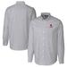 Men's Cutter & Buck Charcoal Louisville Cardinals Alumni Logo Stretch Oxford Stripe Long Sleeve Button-Down Shirt