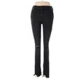 Hidden Jeans Jeans - Mid/Reg Rise Skinny Leg Denim: Gray Bottoms - Women's Size 26 - Black Wash