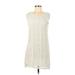 Alya Casual Dress - Shift Scoop Neck Sleeveless: Ivory Print Dresses - Women's Size Medium