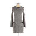 Summer and Sage Casual Dress - Shift: Gray Tweed Dresses - Women's Size Small