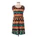 AB Studio Casual Dress: Brown Aztec or Tribal Print Dresses - Women's Size Medium