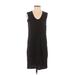 J.Crew Factory Store Casual Dress - Shift Scoop Neck Sleeveless: Black Print Dresses - Women's Size Small