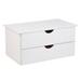 100% Solid Wood 2-Drawer Internal Chest for Cosmo 4-Door Wardrobe, White - Palace Imports 7211