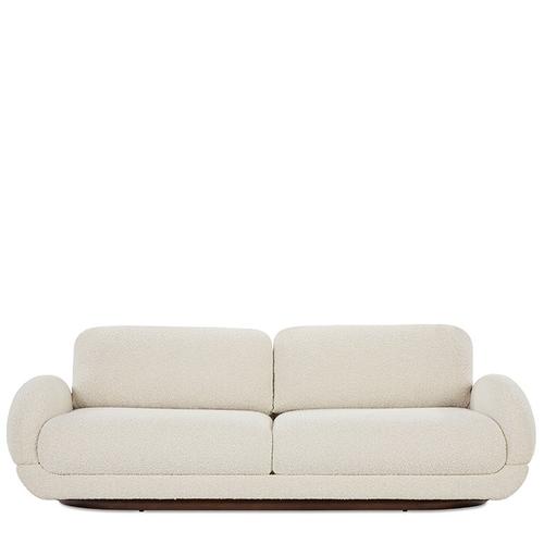 3-Sitzer Sofa MASSAO – 3-Sitzer Sofa, Bouclé Stoff in Oatmeal Weiß, B223