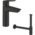 Mitigeur lavabo Grohe Start noir m avec siphon noir - noir mat