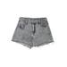 Shein Denim Shorts: Blue Print Bottoms - Women's Size Medium - Acid Wash