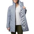 Columbia Women's Heavenly Long Hooded Jacket (Size M) Tradewinds Grey, Polyester