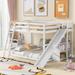 Full over Full Bunk Bed with Ladder, Slide, Full-Length Guardrail, 3-tier Shelves Storage, Headboard and Footboard for Bedroom