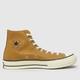 Converse chuck 70 leather trainers in gold