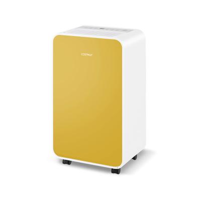 Costway 32 Pints/Day Portable Quiet Dehumidifier for Rooms up to 2500 Sq. Ft-Yellow