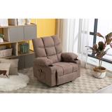 Recliner Chair Massage Heating sofa with USB and side pocket 2 Cup Holders