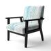 Designart "Watercolor Geometric Swatch Element IV" Upholstered Mid-Century Accent Chair - Arm Chair