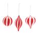 Goldsworthy The Holiday Aisle® No Pattern Holiday Shaped Ornament Glass in Red/White | 7 H x 4 W x 4 D in | Wayfair