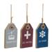 Goudelock The Holiday Aisle® No Pattern Holiday Shaped Ornament Wood in Blue/Brown/Red | 11 H x 3.5 W x 1.5 D in | Wayfair