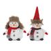 The Holiday Aisle® Plush Snowman w/ Hat & Scarf Set of 2, Polyester | 8 H x 4.5 W x 6.75 D in | Wayfair B790812B70DC4341AC560FF631FCD401