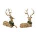 The Holiday Aisle® Laying Deer Figurine w/ Holly Wreath Set of 2 Resin | 10.5 H x 8.5 W x 4 D in | Wayfair 391EC5CE3B384ADE8C3919A36AB0DDC9