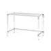 Orren Ellis Marylinn 47" W Rectangle Desk Shell Glass/Metal in Gray | 28 H x 47 W x 22 D in | Wayfair 6D49E0359D3947199770F659155CC413