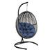 Dakota Fields Korinne Swing Chair w/ Stand Wicker/Rattan in Gray | 77 H x 40 W x 47 D in | Wayfair 838634DB9ADF408F8F2E815633CC591C