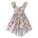 Tosmy Dresses For Girls Toddler Summer Sleeveless Girls Flanged Strap Halter Floral Dress Princess Dress Casual Dress Fashion Clothes