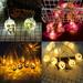 Anvazise Halloween Lights String Funny Cute Skeleton Ghost Pumpkin Bat Lights Scene Layout Various LED String Lights Easter Ghost Festival Decoration Party Supplies style A 150CM