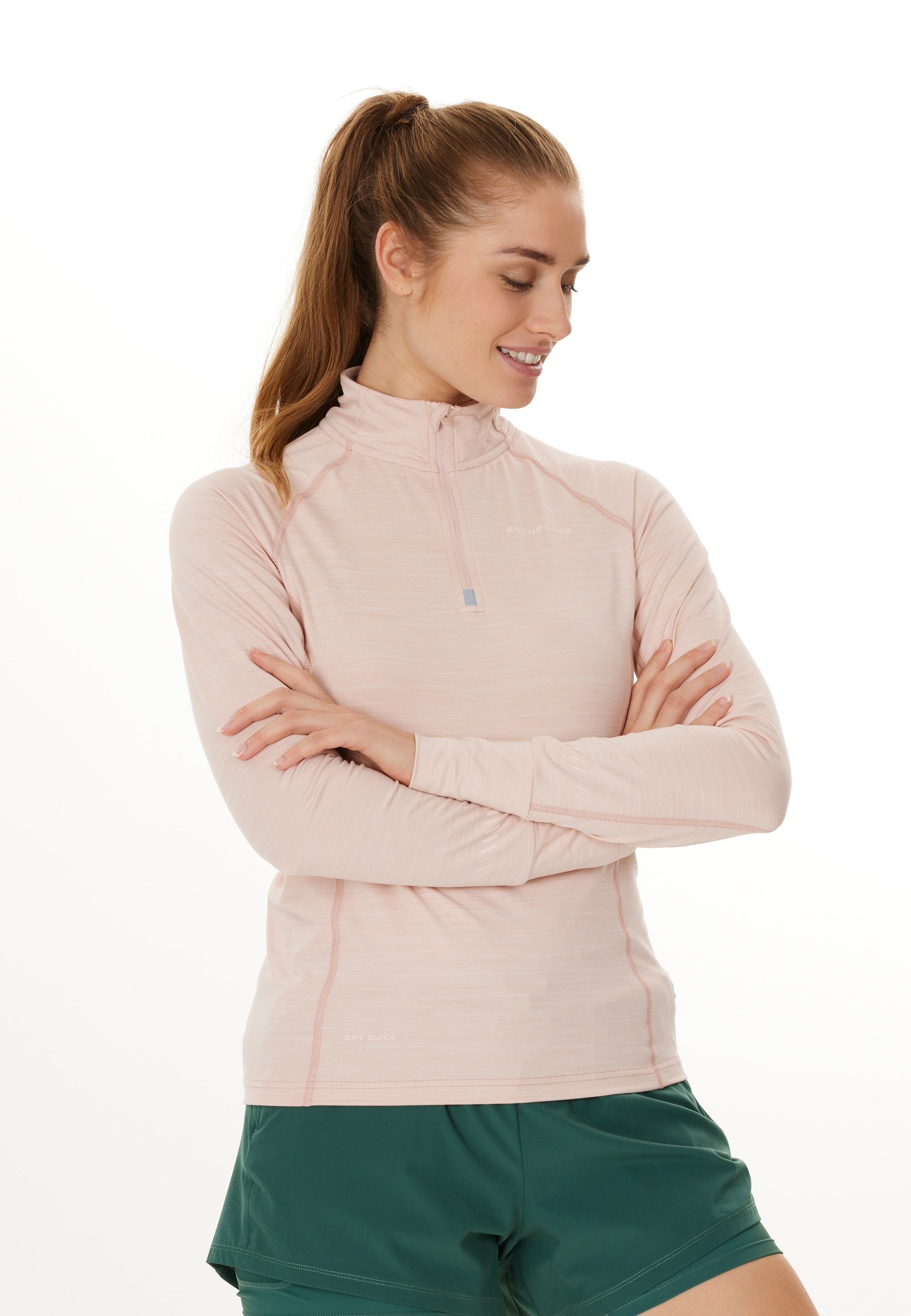 Funktionsshirt ENDURANCE "CANNA V2 PERFORMANCE", Herren, Gr. 38, pink, 88% Polyester, 12% Elasthan, meliert, lang, ohne Ausschnitt, Shirts, mit innovativer QUICK DRY Technologie Image