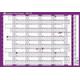 Sasco 2024/25 Academic Year Wall Planner, Fiscal Year Wall Planner Set, Large Whiteboard Style Dry Erase Calendar, Board Mounted Tax Planner & Dry Erase Pen, Wall Chart Notice Board, Purple, 915x610mm