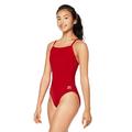 Speedo Women's Swimsuit One Piece Endurance+ Flyback Block Adult Team Colors Dark Red