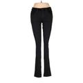 Joe's Jeans Jeggings - Super Low Rise Skinny Leg Denim: Black Bottoms - Women's Size 27 - Black Wash