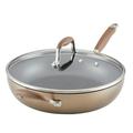 Anolon Advanced Home Hard Anodized Nonstick Ultimate Pan w/ Lid & Helper Handle Non Stick/Hard-Anodized Aluminum in Gray | Wayfair 84727