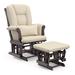 Storkcraft Tuscany Rocking Chair Glider w/ Ottoman Polyester or Polyester Blend in White/Brown | Wayfair 06554-519