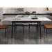 Orren Ellis Lethia Extendable 94" Stone Top Dining Table Marble/Granite/Metal in Black/Gray/White | 29.5 H in | Wayfair