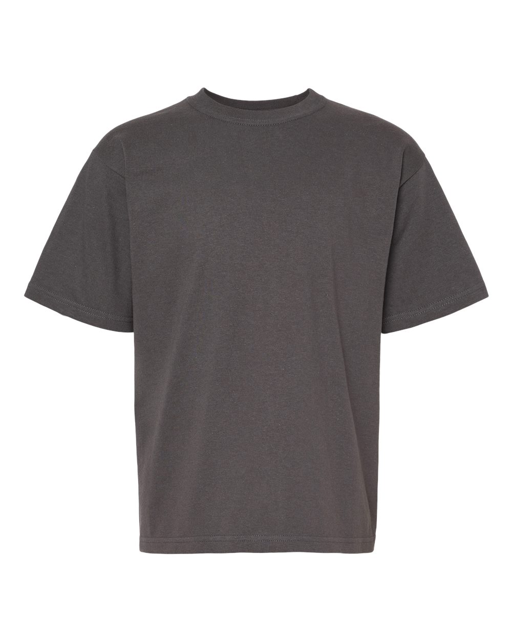 M&O MO4850 Youth Gold Soft Touch T-Shirt in Charcoal size Small | Cotton 4850