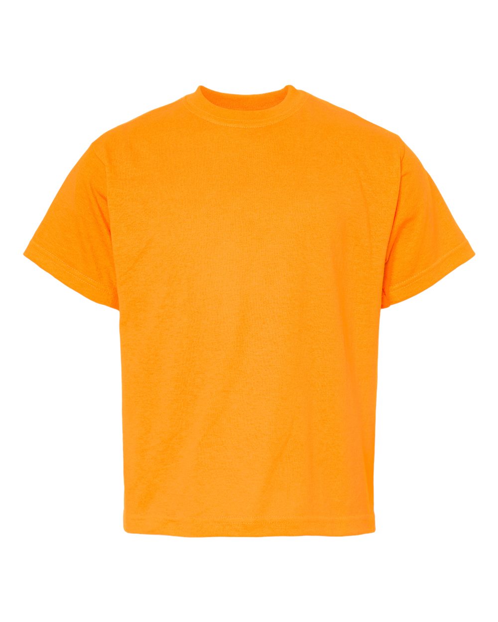 M&O MO4850 Youth Gold Soft Touch T-Shirt in Safety Orange size XS | Cotton 4850