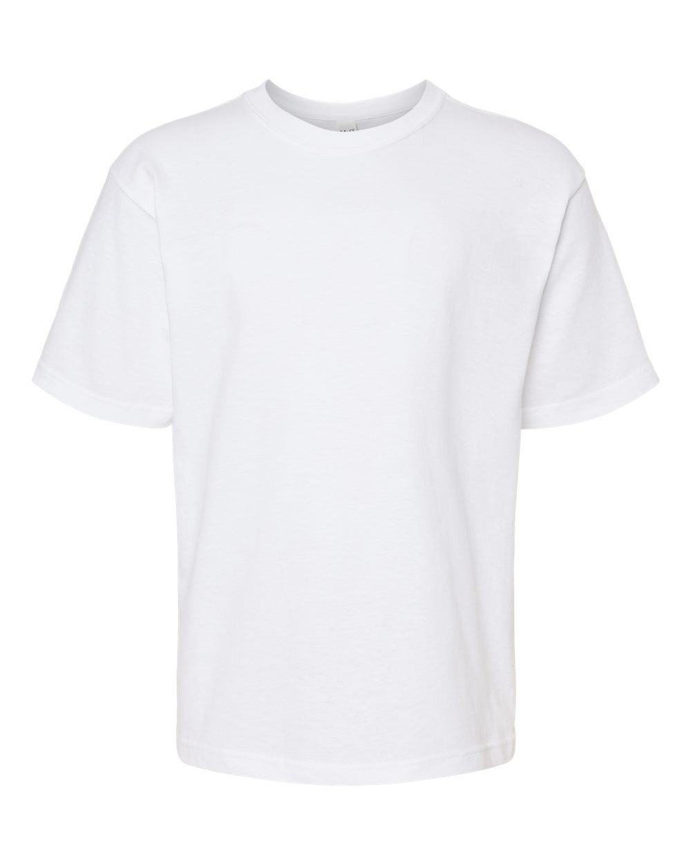 M&O MO4850 Youth Gold Soft Touch T-Shirt in White size Medium | Cotton 4850