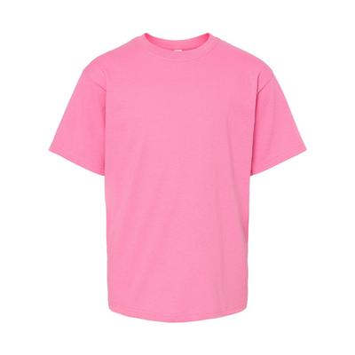 M&O MO4850 Youth Gold Soft Touch T-Shirt in Azalea size XL | Cotton 4850