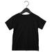 Bella + Canvas 3001T Toddler Jersey Short-Sleeve T-Shirt in Solid Black Blend size 4 | Cotton B3001T