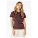Bella + Canvas 6400CVC Women's Relaxed Heather CVC Short-Sleeve T-Shirt in Maroon size Small | Ringspun Cotton B6400CVC