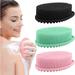 3 Pack Silicone Body Scrubber Exfoliating Body Scrubber Soft Silicone Loofah Body Scrubber Fit for Sensitive and All Kinds of Skin Rapid Foaming Clean and Sanitary