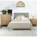 Latitude Run® Panel Bed in Sand Wash & Gray Wood & Upholstered/ in Brown/Gray | 56.75 H x 81.65 W x 92.1 D in | Wayfair