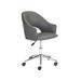 Everly Quinn Doniven Faux Leather Office Chair Upholstered in Gray | 31 H x 21 W x 23 D in | Wayfair AE92A538E38B4FB3969B9CC2E837CB40
