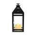 Techko 12.2" H Tabletop Solar Lantern w/ Motorized LED Candle Included Plastic in Black | 12.2 H x 4.8 W x 4.8 D in | Wayfair SCL-2202-1