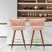 Rosdorf Park 27.74" Stool Wood/Upholstered/Velvet in Pink | 36.02 H x 21.85 W x 20.08 D in | Wayfair 1B5EB34F487648C2ABD332D67C184DC1