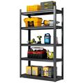 YISUYA 5-Tier Adjustable Storage Shelves Industrial Shelving Heavy Duty Shed Shelving 47.2 W x 18 D x 78 H Heavy Duty 5-Tier Metal Shelving Unit for Garage Basement Kitchen Pantry Black