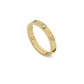 Gucci Icon 18ct Yellow Gold Diamond Heart Band Ring - S